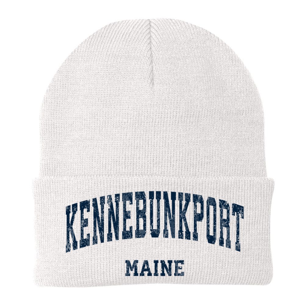 Kennebunkport Maine Me Vintage Varsity Sports Beanie