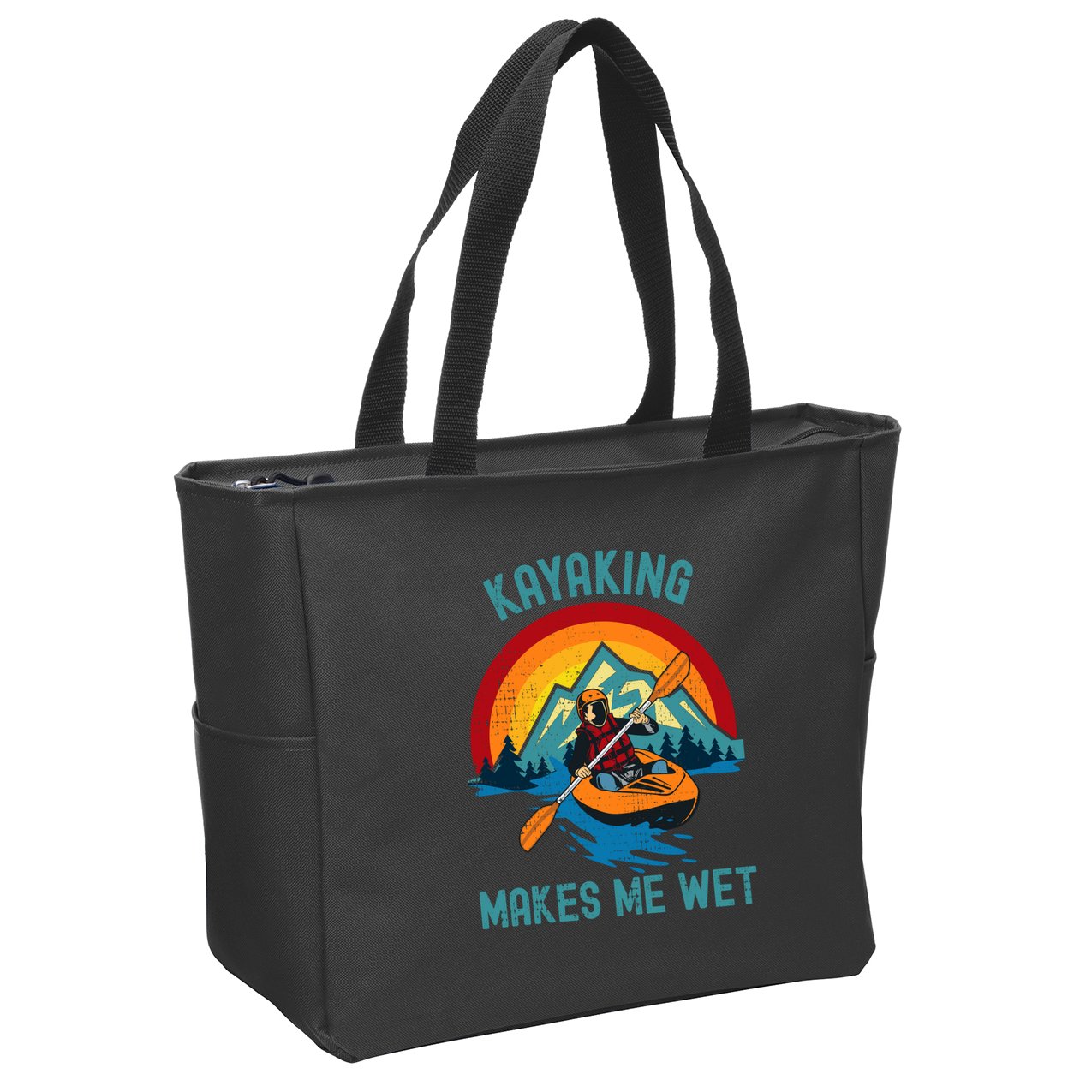 Kayaking Makes Me Wet Zip Tote Bag