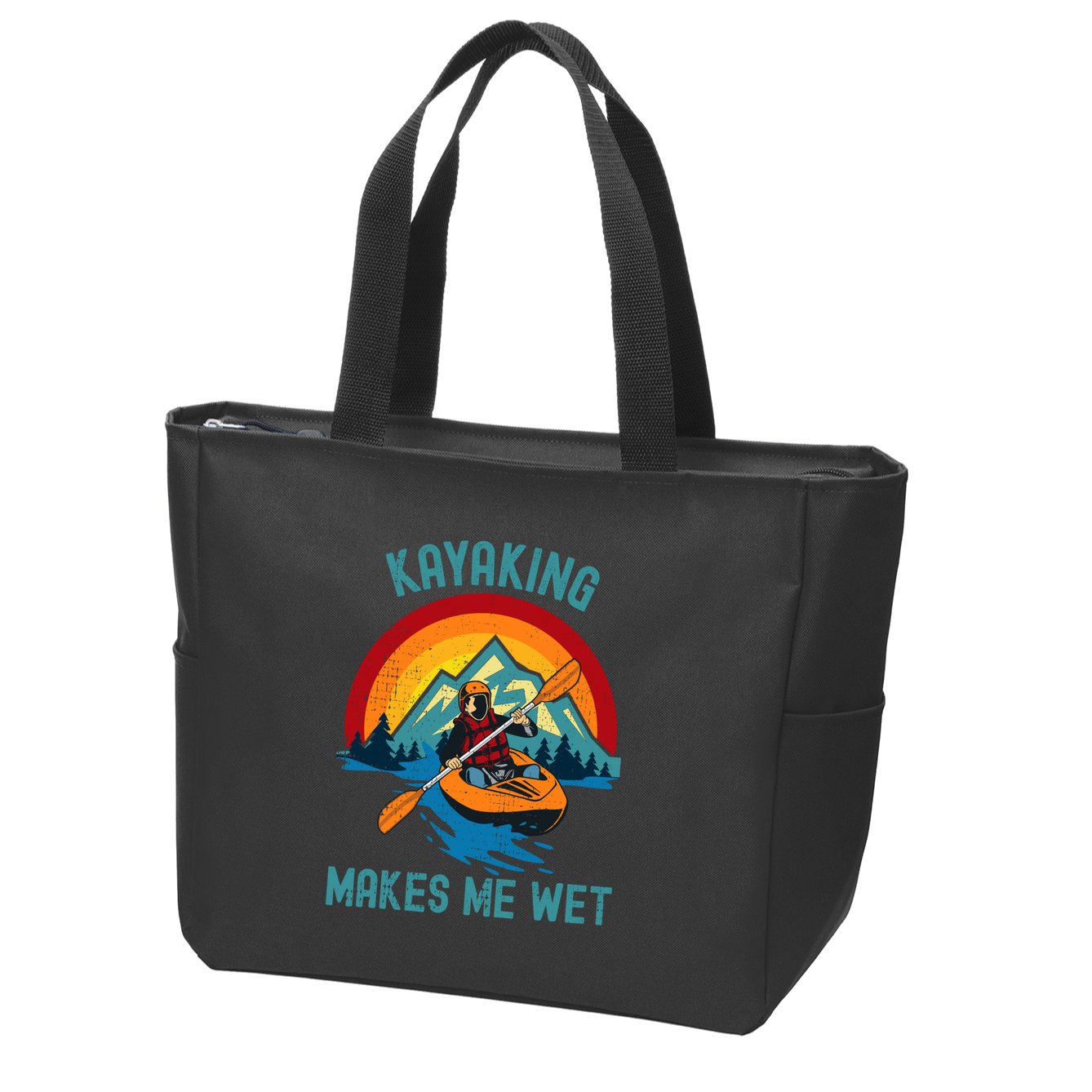 Kayaking Makes Me Wet Zip Tote Bag
