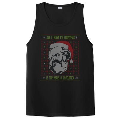 Karl Marx Means Of Production Ugly Christmas Sweater Gift PosiCharge Competitor Tank