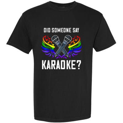 Karaoke Microphone Machine Music Singer Garment-Dyed Heavyweight T-Shirt