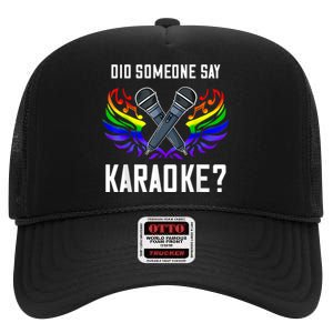 Karaoke Microphone Machine Music Singer High Crown Mesh Back Trucker Hat