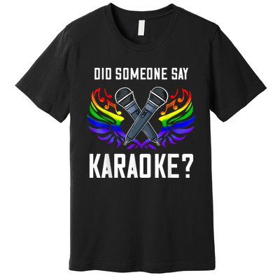 Karaoke Microphone Machine Music Singer Premium T-Shirt