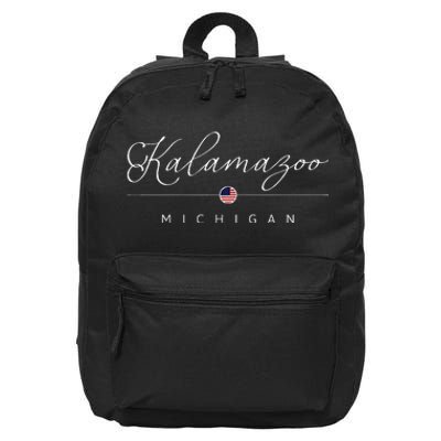 Kalamazoo Michigan Mi On Kalamazoo 16 in Basic Backpack