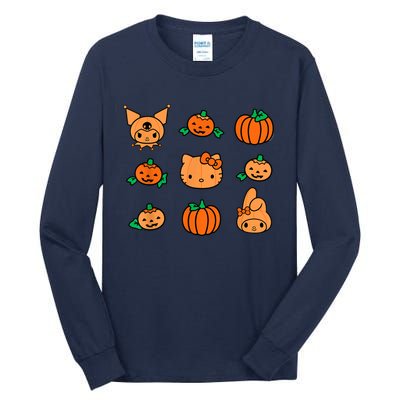 Kitty My Melody Kuromi Pumpkins Halloween Tall Long Sleeve T-Shirt