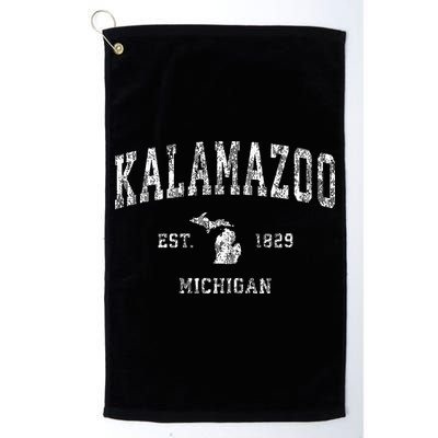 Kalamazoo Michigan Mi Vintage Athletic Sports Design Golf Towel