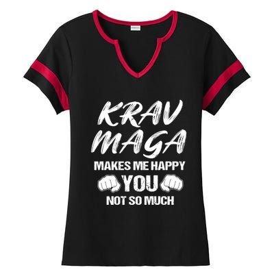 Krav Maga Mixed Martial Arts Mma Self Defense Contact Combat Gift Ladies Halftime Notch Neck Tee