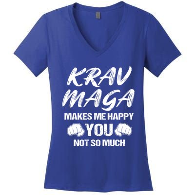 Krav Maga Mixed Martial Arts Mma Self Defense Contact Combat Gift Women's V-Neck T-Shirt