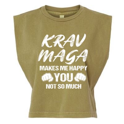 Krav Maga Mixed Martial Arts Mma Self Defense Contact Combat Gift Garment-Dyed Women's Muscle Tee