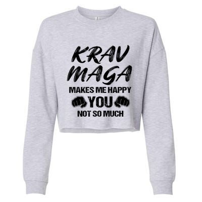 Krav Maga Mixed Martial Arts Mma Self Defense Contact Combat Gift Cropped Pullover Crew