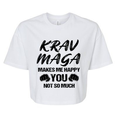 Krav Maga Mixed Martial Arts Mma Self Defense Contact Combat Gift Bella+Canvas Jersey Crop Tee