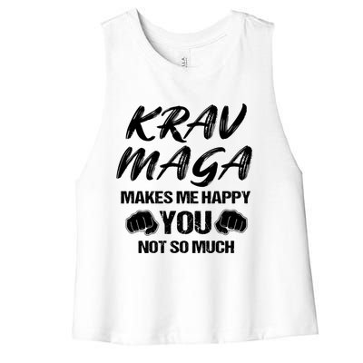 Krav Maga Mixed Martial Arts Mma Self Defense Contact Combat Gift Women's Racerback Cropped Tank