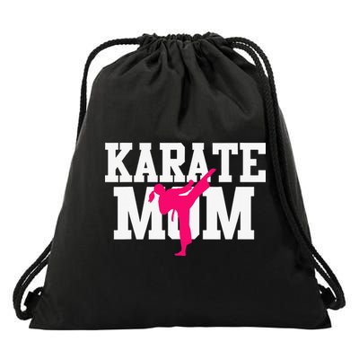 Karate Mom Mother's Day Martial Arts Kickboxing Taekwondo Drawstring Bag