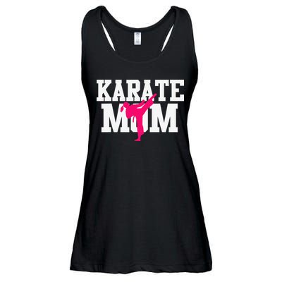 Karate Mom Mother's Day Martial Arts Kickboxing Taekwondo Ladies Essential Flowy Tank