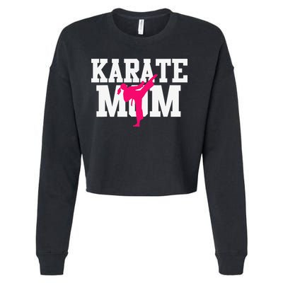 Karate Mom Mother's Day Martial Arts Kickboxing Taekwondo Cropped Pullover Crew