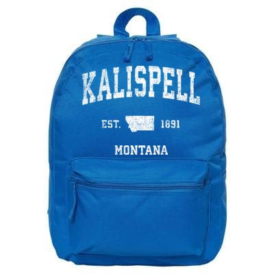 Kalispell Montana Mt Vintage Athletic Sports Design Cute Gift 16 in Basic Backpack