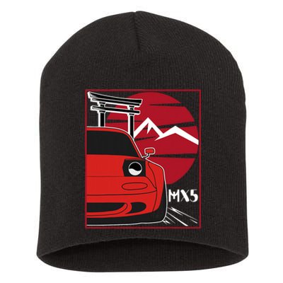 Kawaii Mx5 Na Red Japanese 90s Tuning Racing Sports Car Short Acrylic Beanie