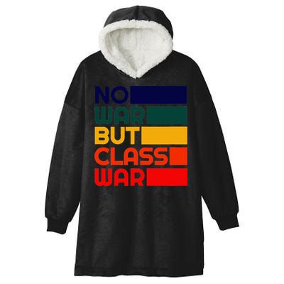 Karl Marx No War But Class War Radical Leftist Hooded Wearable Blanket