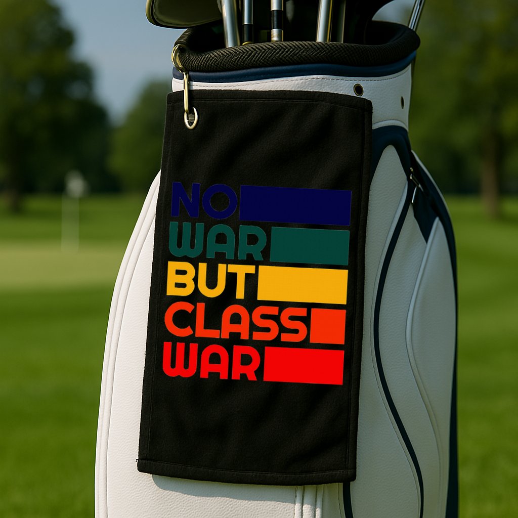 Karl Marx No War But Class War Radical Leftist Golf Towel