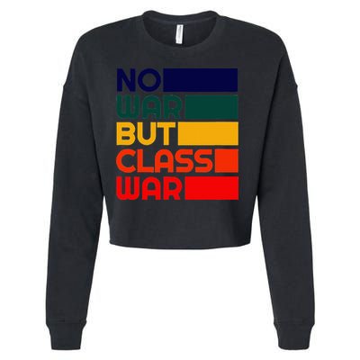 Karl Marx No War But Class War Radical Leftist Cropped Pullover Crew