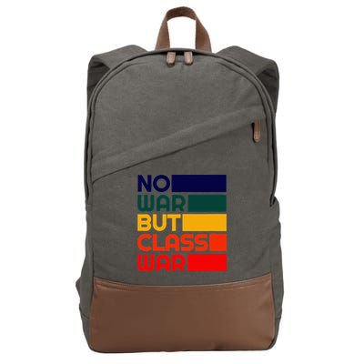 Karl Marx No War But Class War Radical Leftist Cotton Canvas Backpack