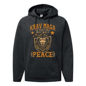 Krav Maga One May Walk In Peace Israeli Self Defense Mma Performance Fleece Hoodie