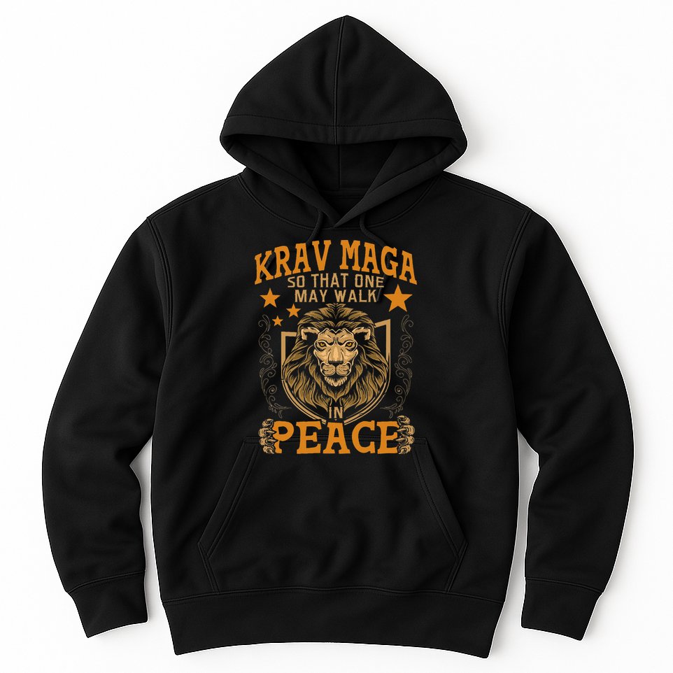 Krav Maga One May Walk In Peace Israeli Self Defense Mma Hoodie