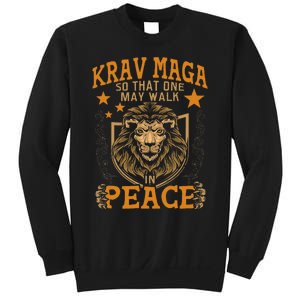 Krav Maga One May Walk In Peace Israeli Self Defense Mma Sweatshirt