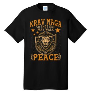 Krav Maga One May Walk In Peace Israeli Self Defense Mma Tall T-Shirt