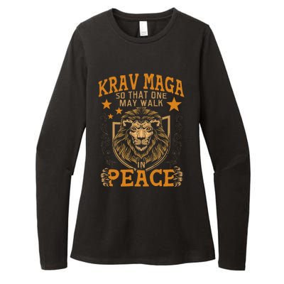 Krav Maga One May Walk In Peace Israeli Self Defense Mma Womens CVC Long Sleeve Shirt