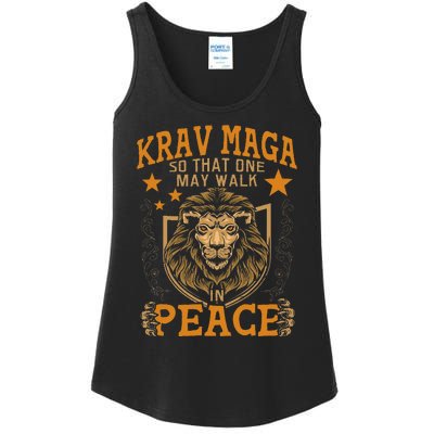 Krav Maga One May Walk In Peace Israeli Self Defense Mma Ladies Essential Tank