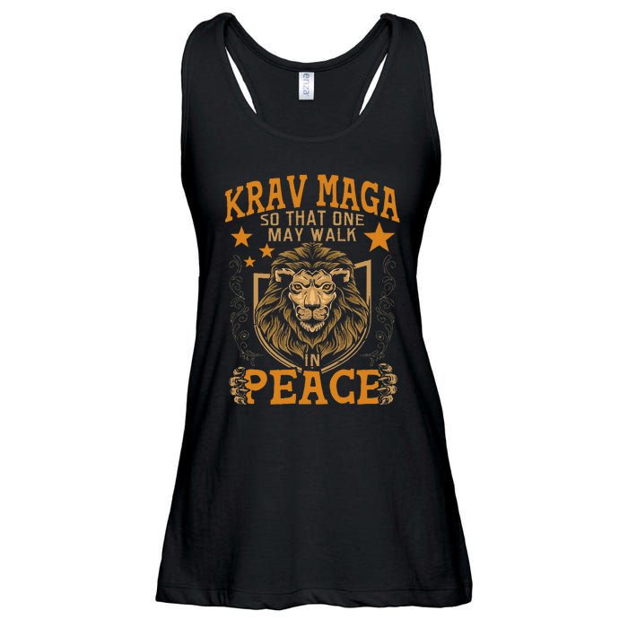 Krav Maga One May Walk In Peace Israeli Self Defense Mma Ladies Essential Flowy Tank