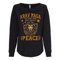 Krav Maga One May Walk In Peace Israeli Self Defense Mma Womens California Wash Sweatshirt