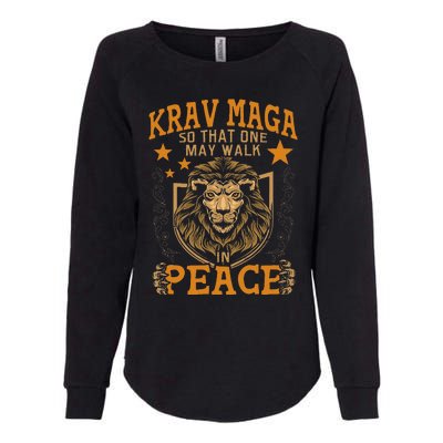 Krav Maga One May Walk In Peace Israeli Self Defense Mma Womens California Wash Sweatshirt