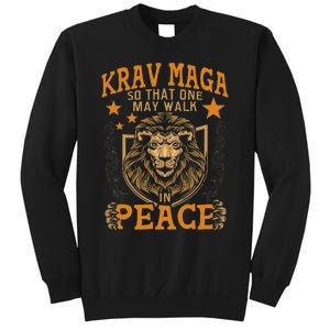 Krav Maga One May Walk In Peace Israeli Self Defense Mma Tall Sweatshirt