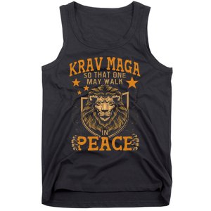 Krav Maga One May Walk In Peace Israeli Self Defense Mma Tank Top