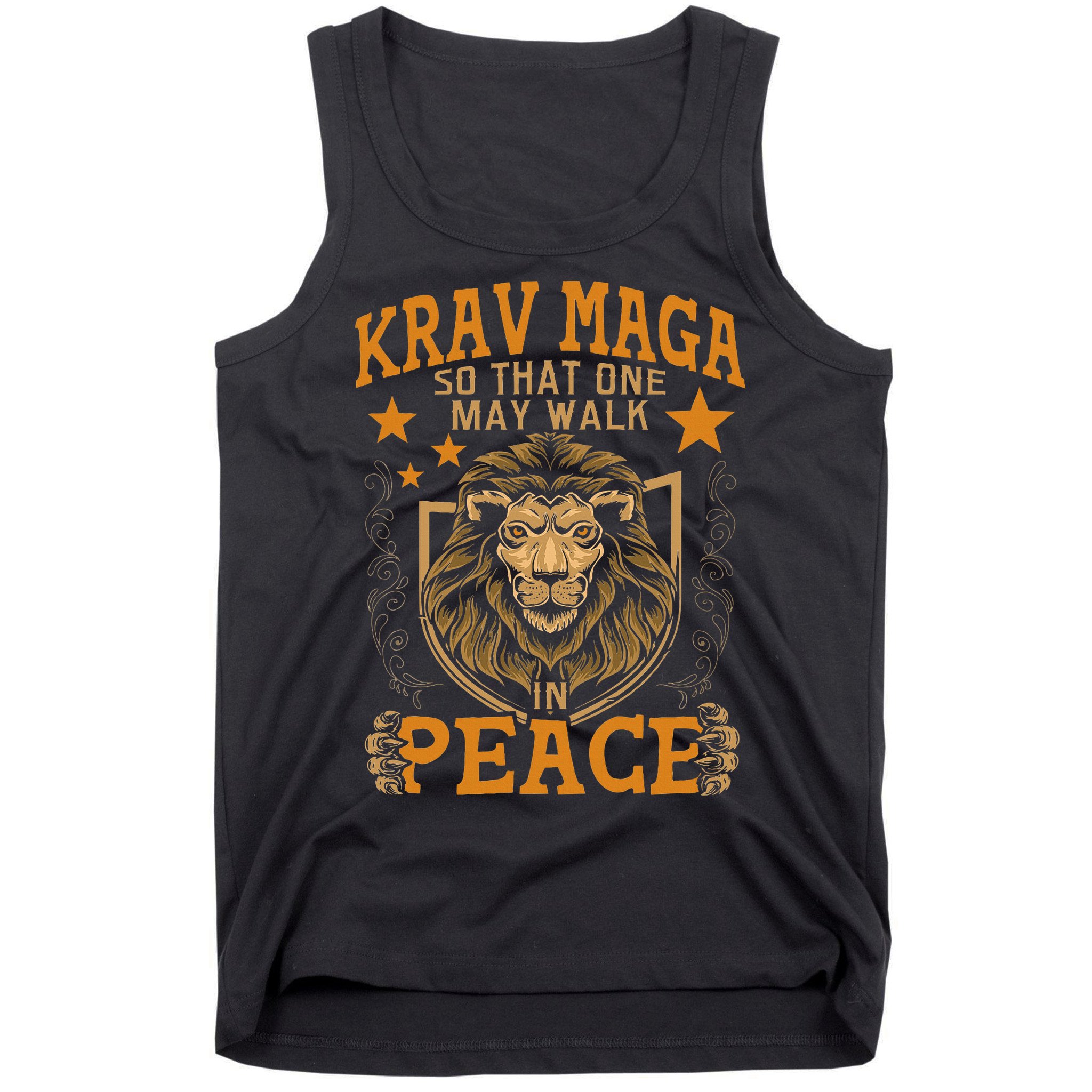 Krav Maga One May Walk In Peace Israeli Self Defense Mma Tank Top