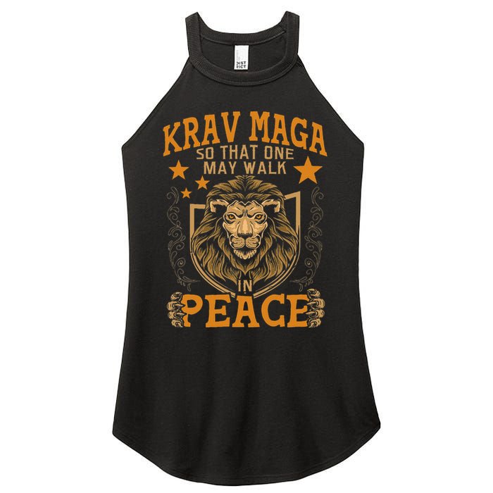 Krav Maga One May Walk In Peace Israeli Self Defense Mma Women's Perfect Tri Rocker Tank