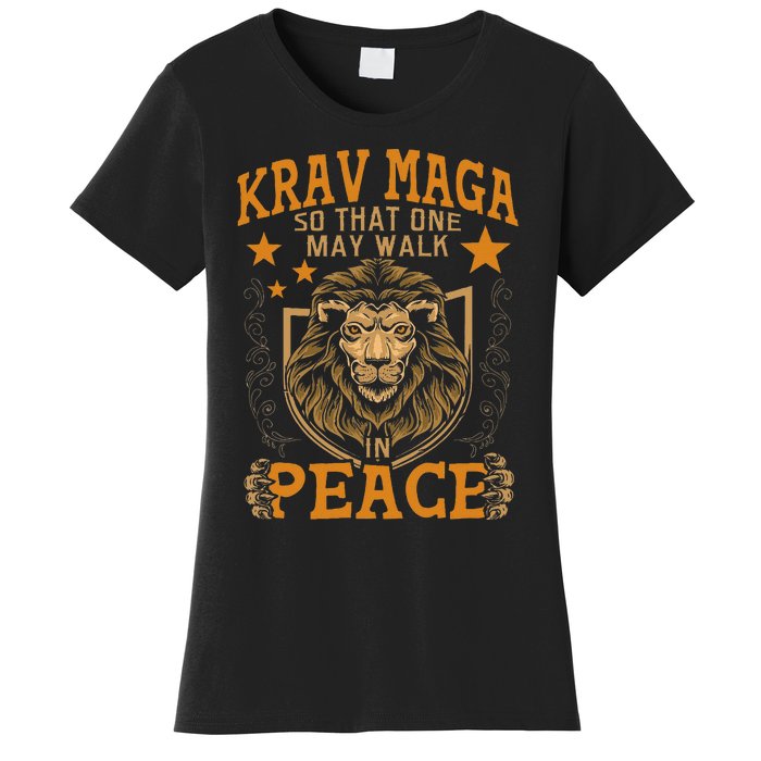 Krav Maga One May Walk In Peace Israeli Self Defense Mma Women's T-Shirt