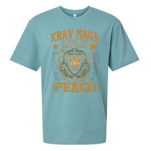 Krav Maga One May Walk In Peace Israeli Self Defense Mma Sueded Cloud Jersey T-Shirt