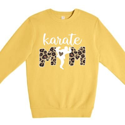 Karate Mama Proud Karate Mom Karate Mother Funny Gift Premium Crewneck Sweatshirt