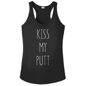 Kiss My Putt Funny Cute Golf Joke dad Ladies PosiCharge Competitor Racerback Tank