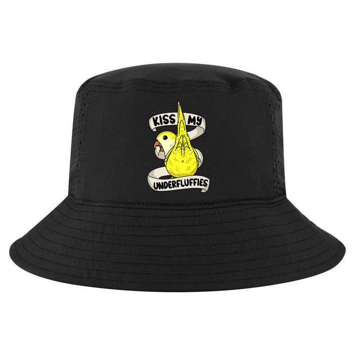 Kisss My Parrot Underfluffies I Yellow Monk Parakeet Quaker Cool Comfort Performance Bucket Hat