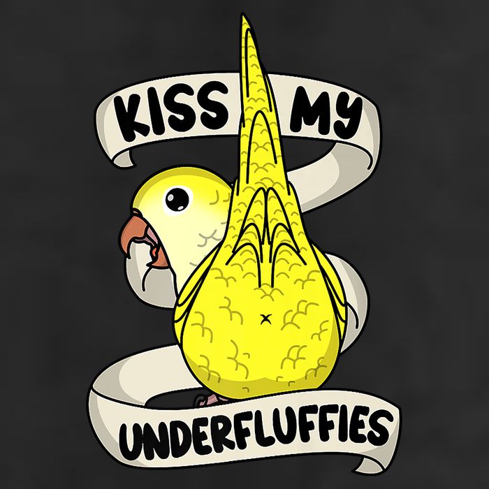 Kisss My Parrot Underfluffies I Yellow Monk Parakeet Quaker Cool Comfort Performance Bucket Hat