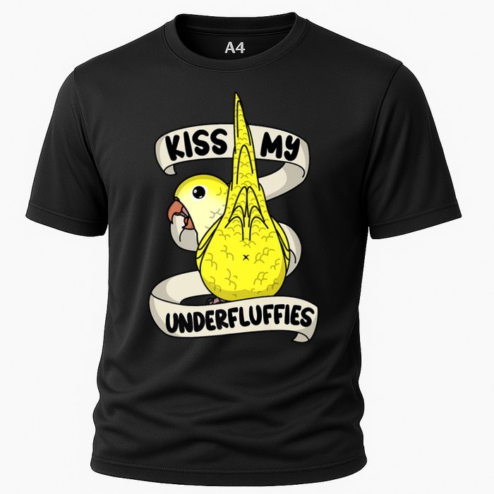 Kisss My Parrot Underfluffies I Yellow Monk Parakeet Quaker Cooling Performance Crew T-Shirt
