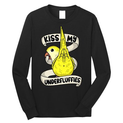 Kisss My Parrot Underfluffies I Yellow Monk Parakeet Quaker Long Sleeve Shirt