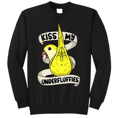 Kisss My Parrot Underfluffies I Yellow Monk Parakeet Quaker Sweatshirt