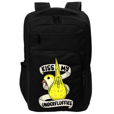 Kisss My Parrot Underfluffies I Yellow Monk Parakeet Quaker Impact Tech Backpack