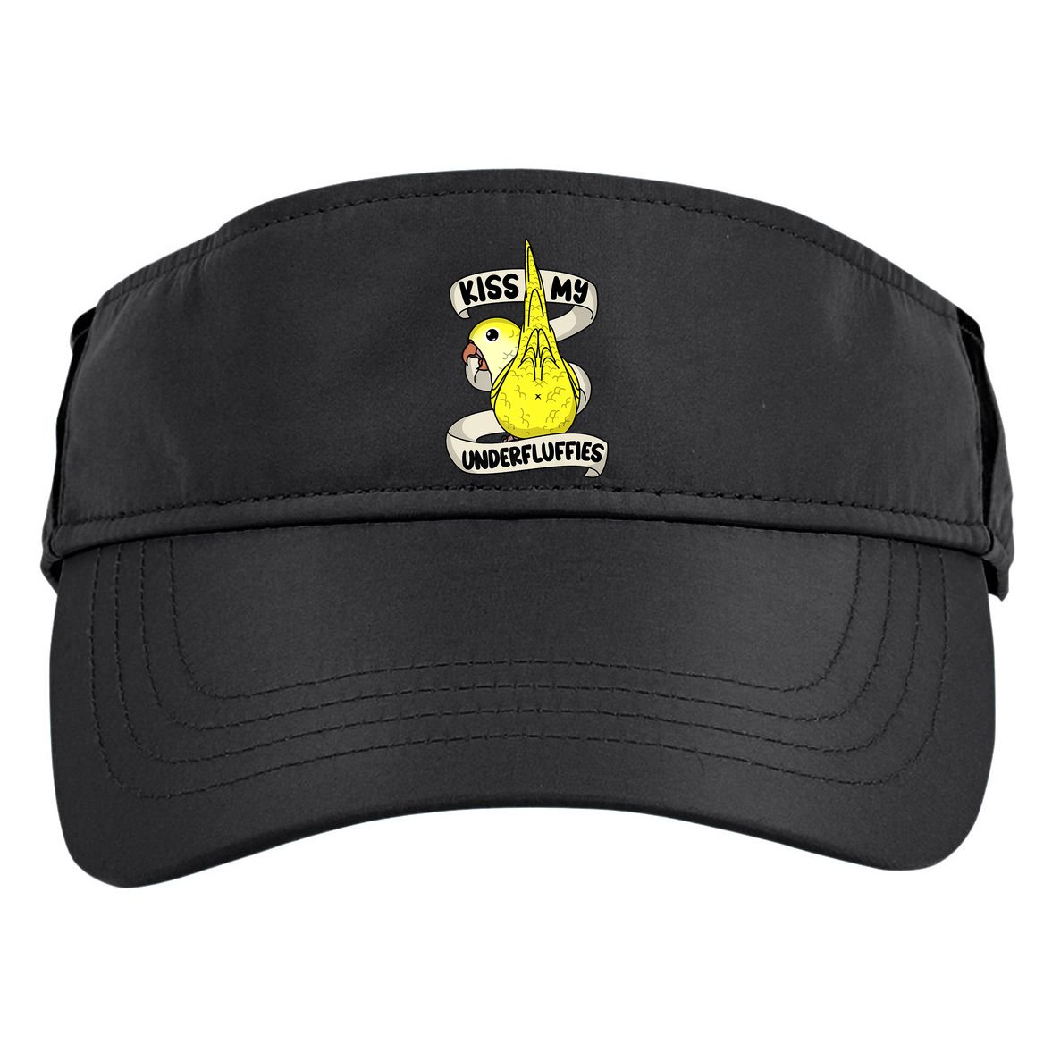 Kisss My Parrot Underfluffies I Yellow Monk Parakeet Quaker Adult Drive Performance Visor