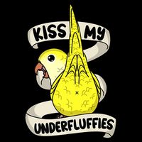 Kisss My Parrot Underfluffies I Yellow Monk Parakeet Quaker 16 in Basic Backpack